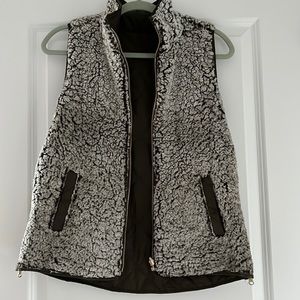 Reversible fuzzy vest
